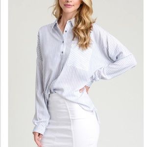 Long sleeve striped blouse